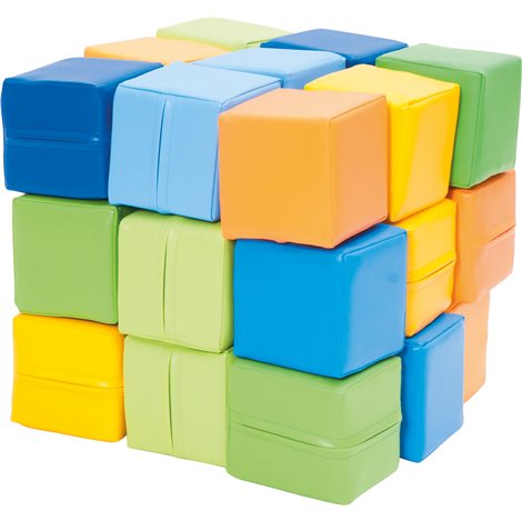 Set 27 cuburi din spuma cu huse detasabile, 15x15x15 cm, cu certificat Oeko-Tex, cresa si gradinita - imagine 5